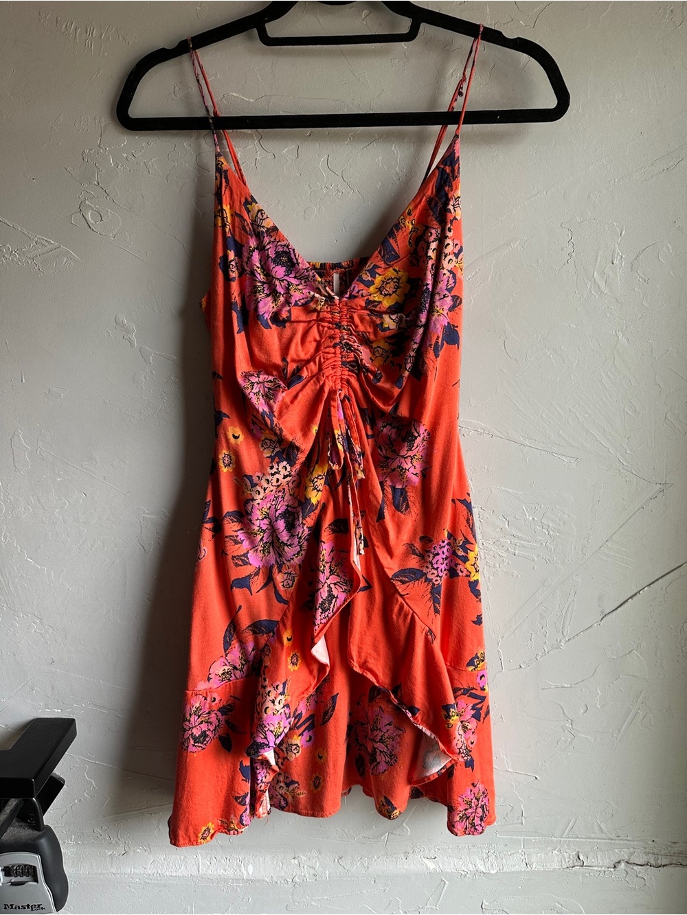 Free People Happy Hearts Mini Dress Boho Festival Y2K Ruched Vacation Fairycore